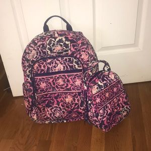 Vera Bradley backpack and lunchbox